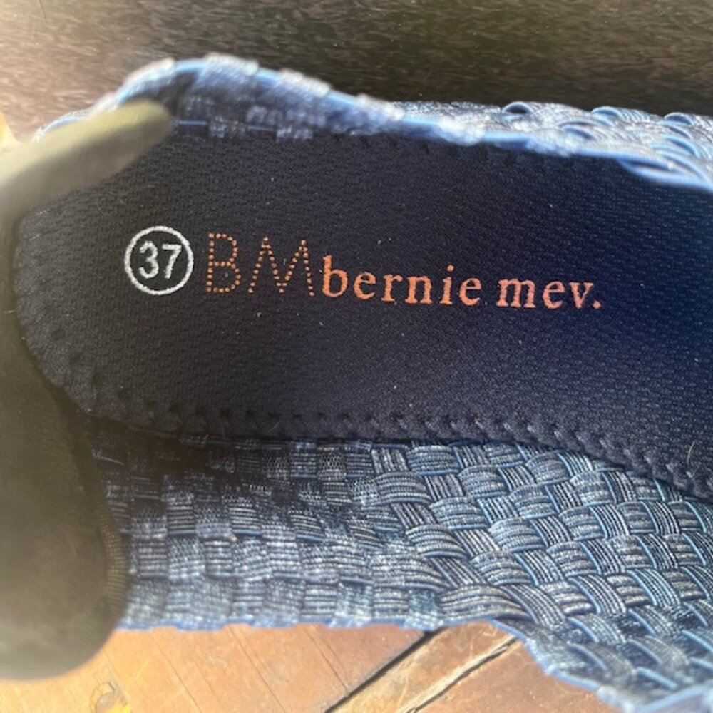 Bernie Mev Blue Smooth Cha Cha Woven Slip-Ons - Picture 11 of 12